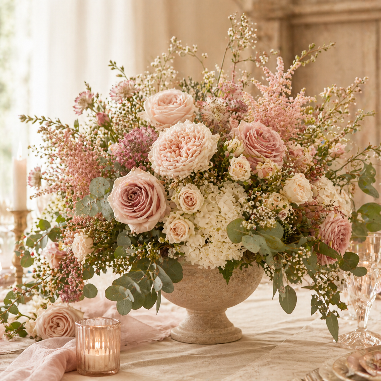 Jarrón con flores frescas